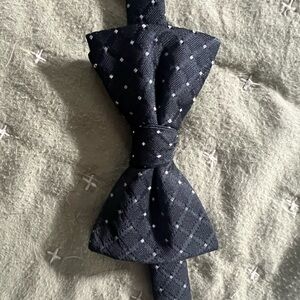 Stafford Black Bow Tie with White Dots